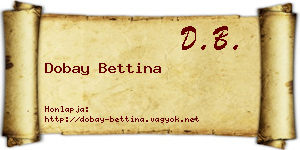 Dobay Bettina névjegykártya