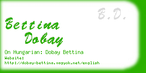 bettina dobay business card